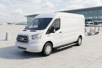 Ford Transit 2014- рр. Бокові пороги Sunrise (2 шт., Алюміній) фото 1