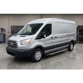 Бокові пороги RedLine V1 (2 шт., Алюміній) Ford Transit 2014- рр. фото 1