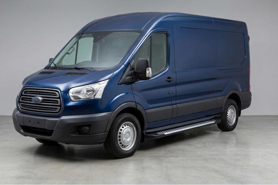 Ford Transit 2014- рр. Бокові пороги Line (2 шт., Алюміній) Image