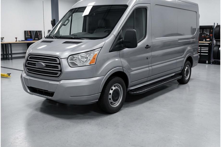 Ford Transit 2014- рр. Бокові пороги Bosphorus Black (2 шт., Алюміній) Image