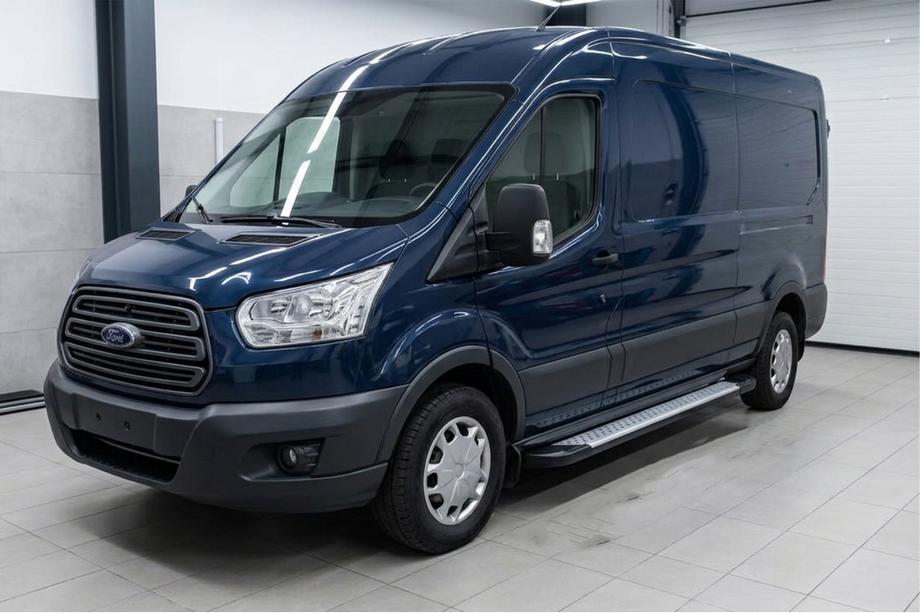 Ford Transit 2014- рр. Бокові пороги Allmond Grey (2 шт., алюм.) Image