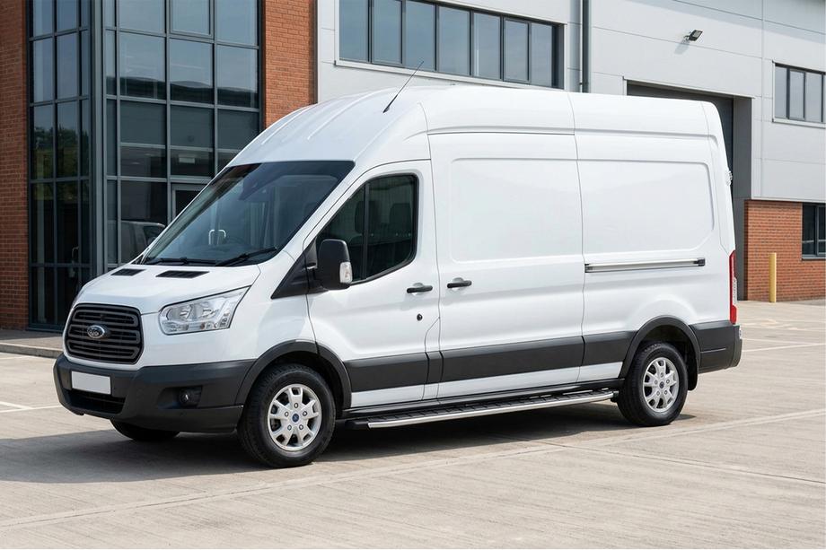 Ford Transit 2014- рр. Бокові пороги Fullmond (2 шт, алюм.) Image