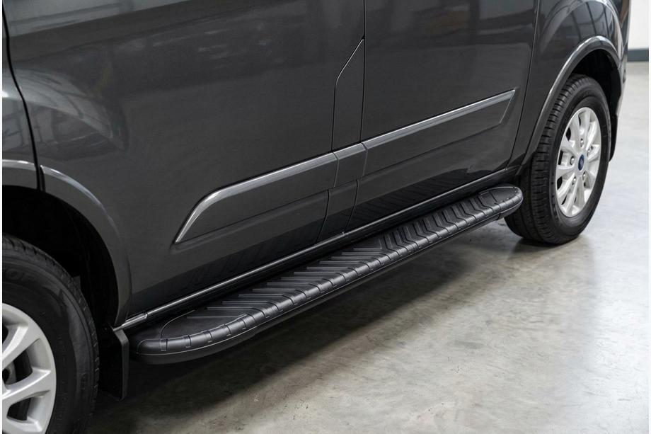 Ford Custom 2013-2022 рр. Бокові пороги Bosphorus Black (2 шт., Алюміній) Image