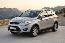 Ford Kuga 2008-2013 рр. Бокові пороги Allmond Black (2 шт., Алюміній) фото 1