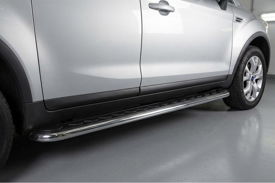 Ford Kuga 2008-2013 рр. Бокові пороги Maydos V1 (2 шт., Алюміній ↗ нерж) Image