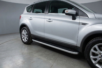 Ford Kuga 2008-2013 рр. Бокові пороги Tayga Grey (2 шт., алюміній) фото 1