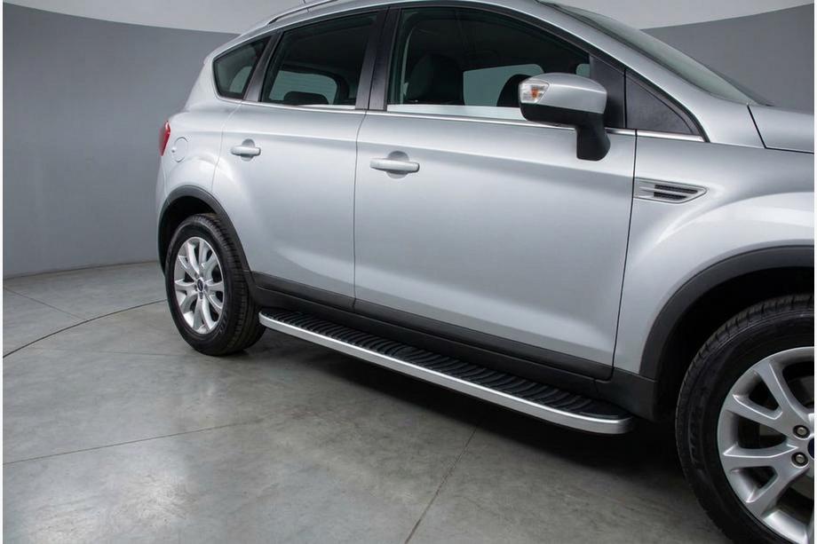 Ford Kuga 2008-2013 рр. Бокові пороги Tayga Grey (2 шт., алюміній) Image