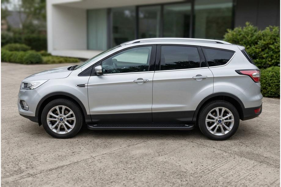 Ford Kuga/Escape 2013-2019 рр. Бокові пороги Allmond Black (2 шт., Алюміній) Image