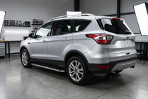 Ford Kuga/Escape 2013-2019 рр. Бокові пороги Maydos V1 (2 шт., Алюміній ↗ нерж) фото 1