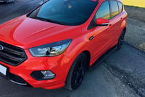 Ford Kuga/Escape 2013-2019 рр. Бокові пороги Bosphorus Black (2 шт., Алюміній) фото 1