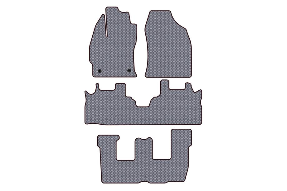 Toyota Prius Plus Гумові килимки Carsuit (3 ряди, сірий) Фото 1