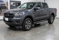 Ford Ranger 2011-2022 рр. Бокові пороги Duru (2 шт., Алюміній) фото 1