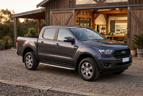Ford Ranger 2011-2022 рр. Бокові пороги Maydos V1 (2 шт., Нерж) фото 1