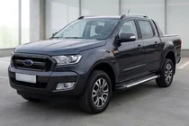 Ford Ranger 2011-2022 рр. Бокові пороги Line (2 шт., Алюміній) фото 1