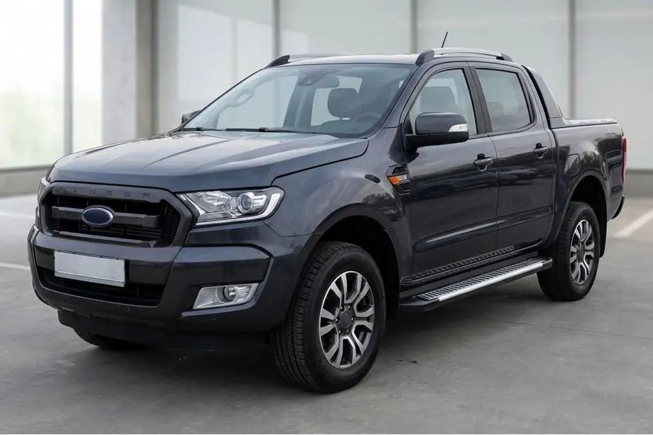Ford Ranger 2011-2022 рр. Бокові пороги Line (2 шт., Алюміній) Image