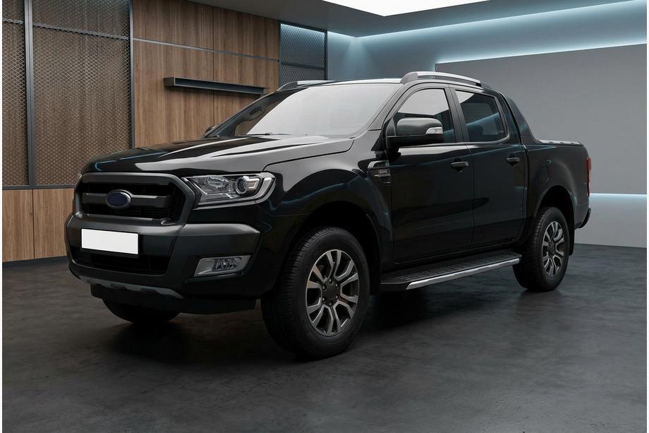 Ford Ranger 2011-2022 рр. Бокові пороги Fullmond (2 шт, алюм.) Image
