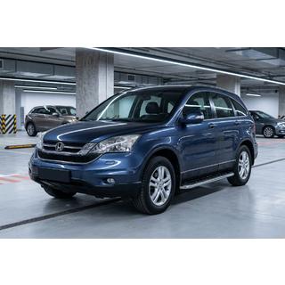 Бокові пороги Maydos V1 (2 шт., Алюміній ↗ нерж) Honda CRV 2007-2011 рр. фото 1