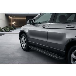 Бокові пороги RedLine Black (2 шт., Алюміній) Honda CRV 2007-2011 рр. фото 1