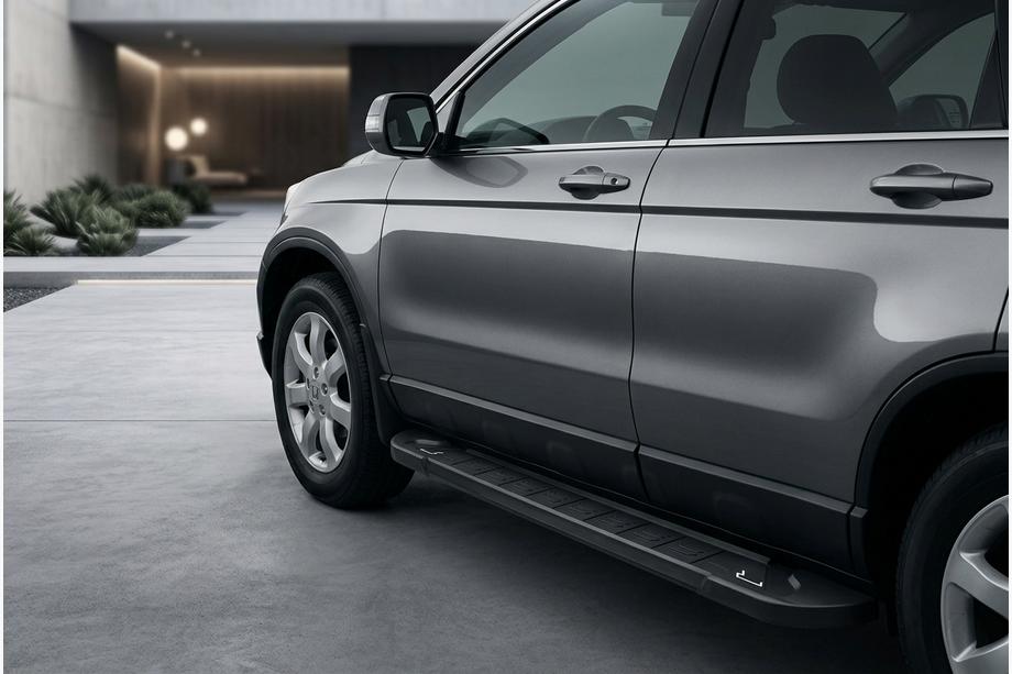 Honda CRV 2007-2011 рр. Бокові пороги RedLine Black (2 шт., Алюміній) Image