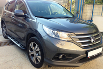 Honda CRV 2012-2016 рр. Бокові пороги Sunrise (2 шт., Алюміній) фото 1