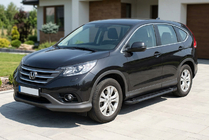 Honda CRV 2012-2016 рр. Бокові пороги RedLine Black (2 шт., Алюміній) фото 1