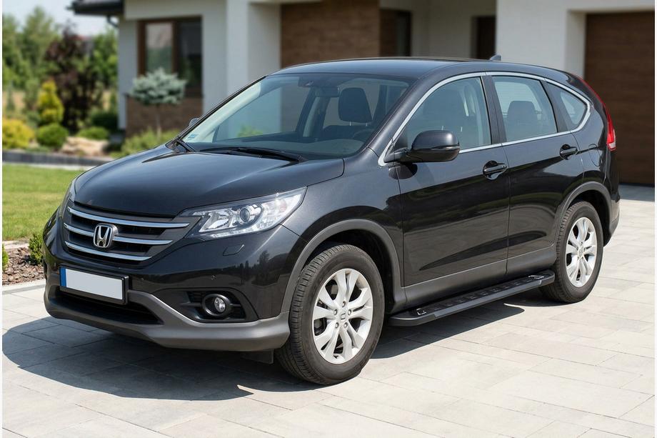 Honda CRV 2012-2016 рр. Бокові пороги RedLine Black (2 шт., Алюміній) Image