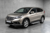 Honda CRV 2012-2016 рр. Бокові пороги Rainbow (2 шт., Алюміній) фото 1