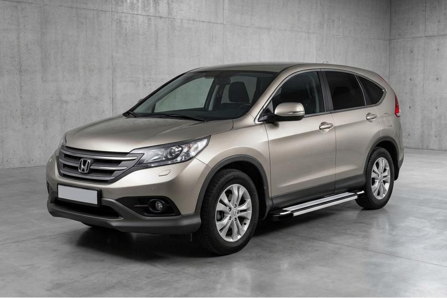 Honda CRV 2012-2016 рр. Бокові пороги Rainbow (2 шт., Алюміній) Image