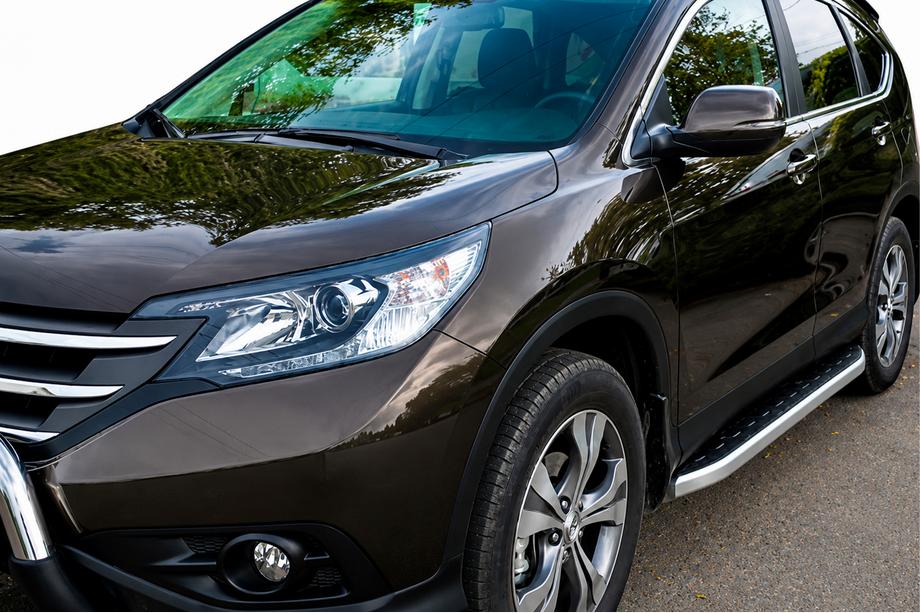 Honda CRV 2012-2016 рр. Бокові пороги Fullmond (2 шт., алюм.) Фото 1