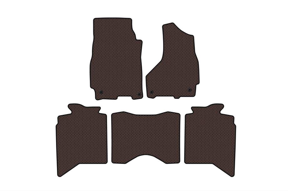 Dodge RAM (DS/DJ/D2) 2009-2024 рр. Гумові килимки Carsuit (2013+, 5-ти місний, коричневий) Фото 1