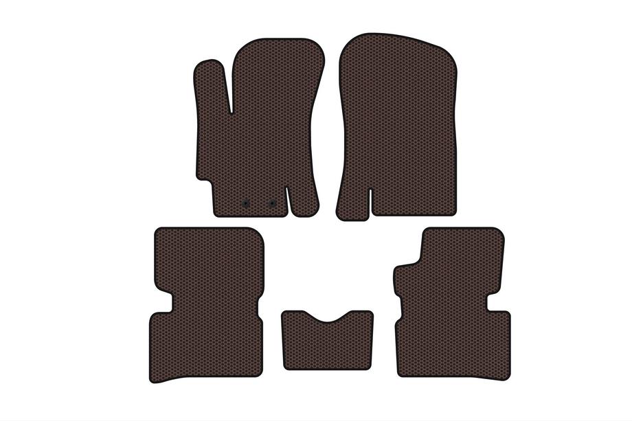Hyundai Accent 2006-2010 рр. Гумові килимки Carsuit (SD, коричневий) Фото 1