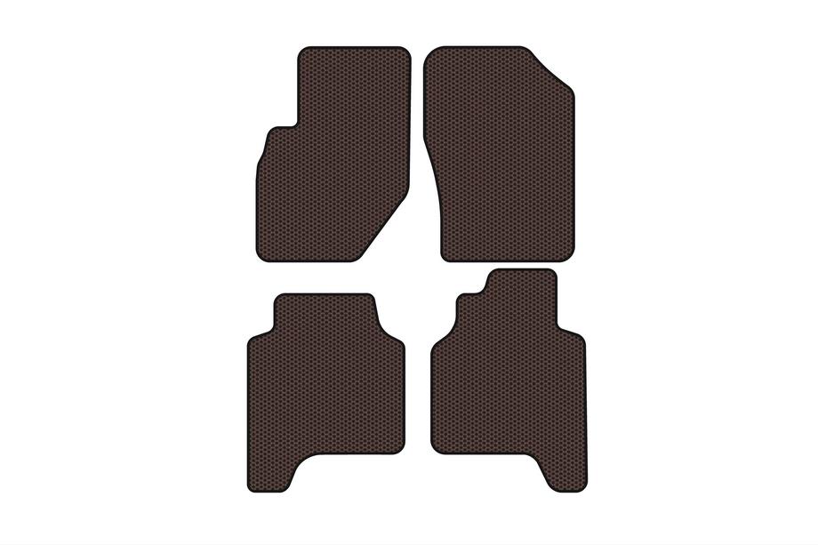Hyundai Terracan 2001-2007 рр. Гумові килимки Carsuit (Коричневий) Фото 1