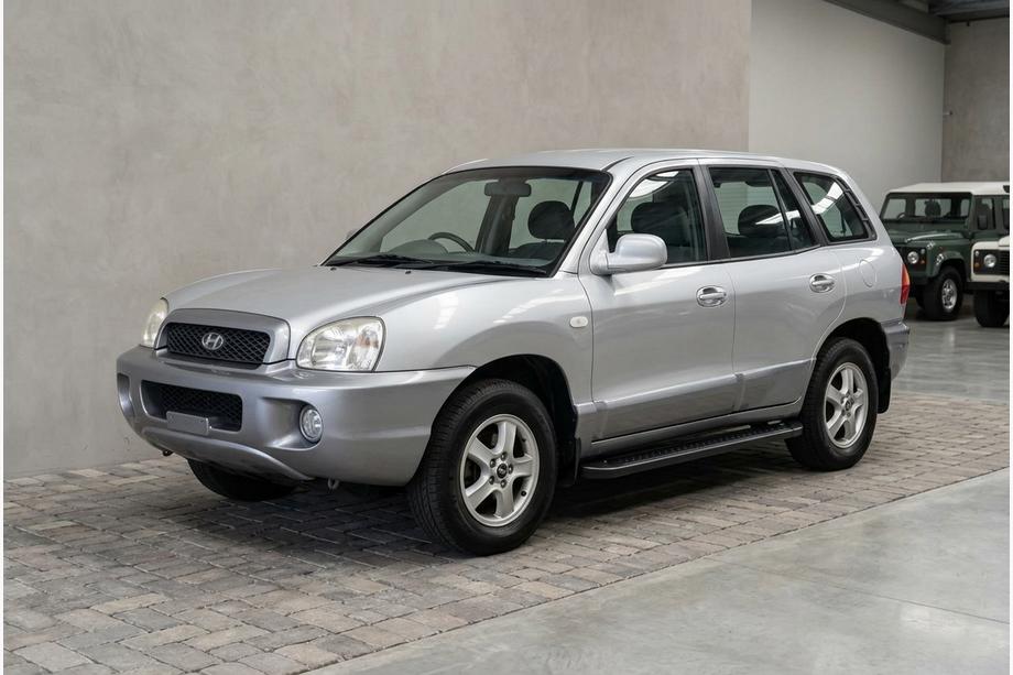 Hyundai Santa Fe 1 2000-2006 рр. Бокові пороги Allmond Black (2 шт., Алюміній)