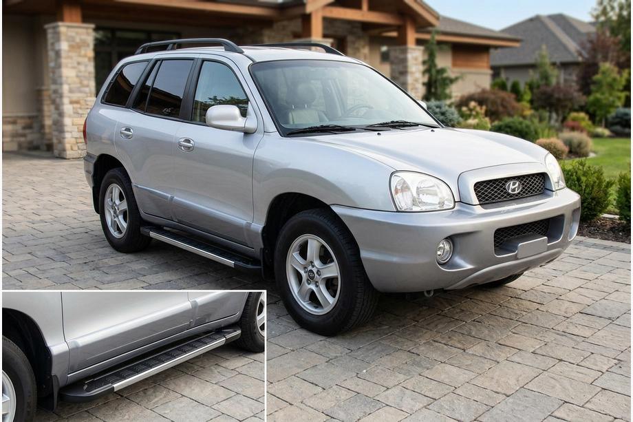 Hyundai Santa Fe 1 2000-2006 рр. Бокові пороги RedLine V1 (2 шт., Алюміній) Image