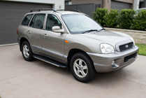Hyundai Santa Fe 1 2000-2006 рр. Бокові пороги Duru (2 шт., Алюміній) фото 1