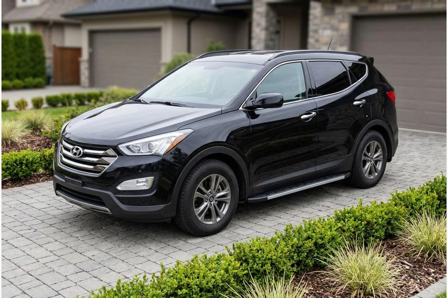 Hyundai Santa Fe 3 2012-2018 рр. Бокові пороги Duru (2 шт., Алюміній) Image