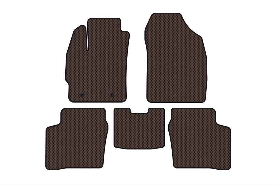 Toyota Prius 2003-2009 рр. Гумові килимки Carsuit (LB, коричневий) Фото 1