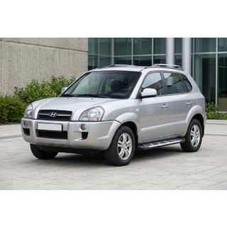 Бокові пороги Sunrise (2 шт., Алюміній) Hyundai Tucson JM 2004- рр. фото 1