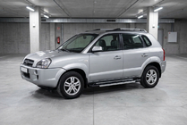 Hyundai Tucson JM 2004- рр. Бокові пороги RedLine V1 (2 шт., Алюміній) фото 1