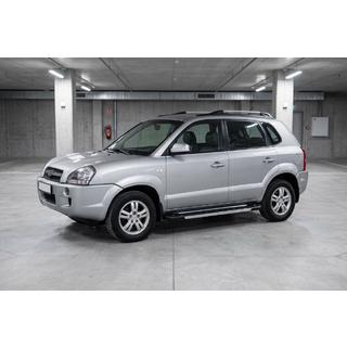 Бокові пороги RedLine V1 (2 шт., Алюміній) Hyundai Tucson JM 2004- рр. фото 1