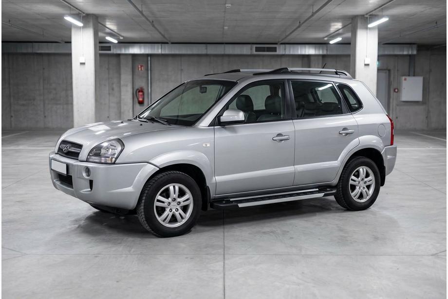 Hyundai Tucson JM 2004- рр. Бокові пороги RedLine V1 (2 шт., Алюміній) Image