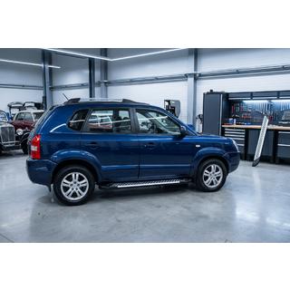 Бокові пороги Line (2 шт., Алюміній) Hyundai Tucson JM 2004- рр. фото 1