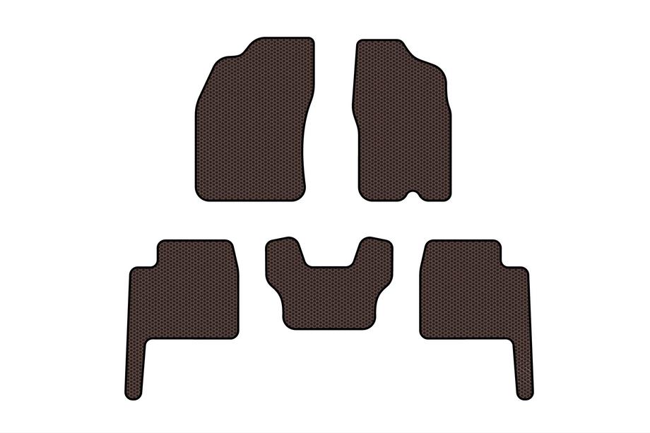 Dodge Durango 2004-2009 рр. Гумові килимки Carsuit (Коричневий) Фото 1