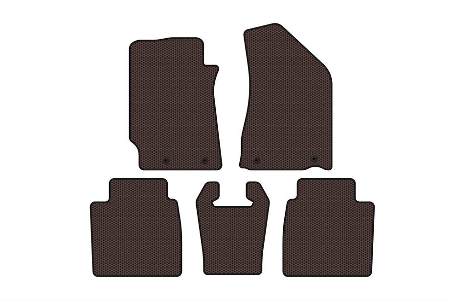 Geely Emgrand EC8 Гумові килимки Carsuit (SD, коричневий) Фото 1