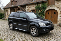 Kia Sorento I BL 2002-2009 рр. Бокові пороги Sunrise (2 шт., Алюміній) фото 1