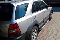 Kia Sorento I BL 2002-2009 рр. Бокові пороги RedLine V1 (2 шт., Алюміній) фото 2