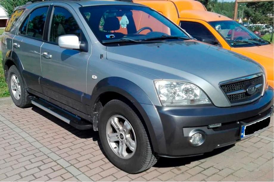 Kia Sorento I BL 2002-2009 рр. Бокові пороги RedLine V1 (2 шт., Алюміній) Image