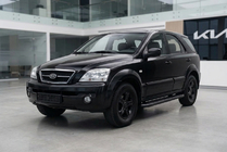 Kia Sorento I BL 2002-2009 рр. Бокові пороги Bosphorus Black (2 шт., Алюміній) фото 1