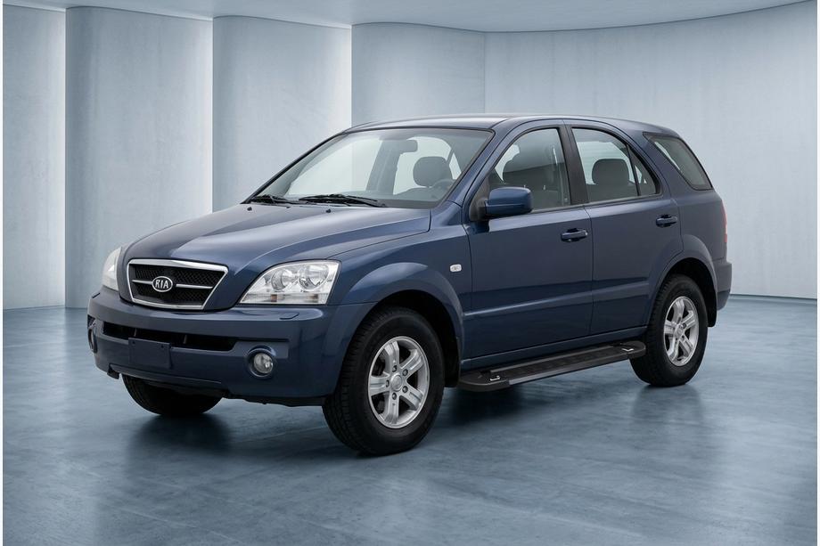 Kia Sorento I BL 2002-2009 рр. Бокові пороги RedLine Black (2 шт., Алюміній) Image