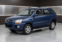 Kia Sportage 2004-2010 рр. Бокові пороги Maydos V1 (2 шт., Алюміній ↗ нерж) фото 1